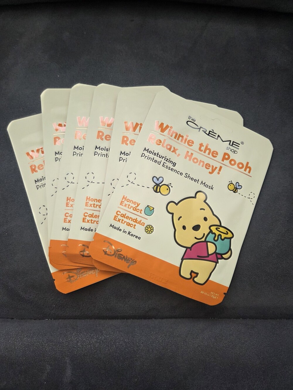 The Crème Shop Winnie the Pooh Relax Honey Moisturizing Sheet Mask 6pc